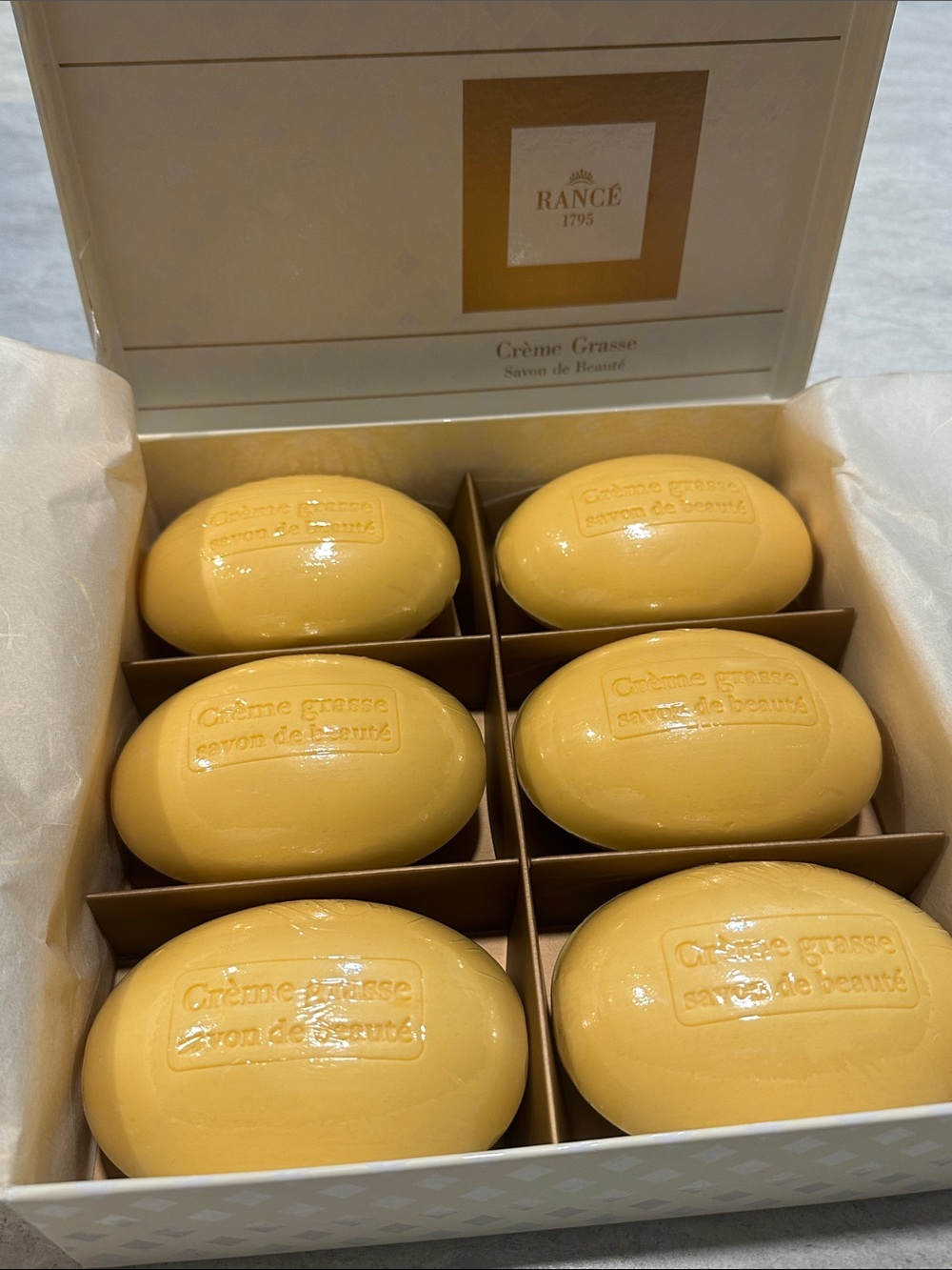 RANCÉ Crème Grasse Luxury Soap Gift Box - Cream & Gold